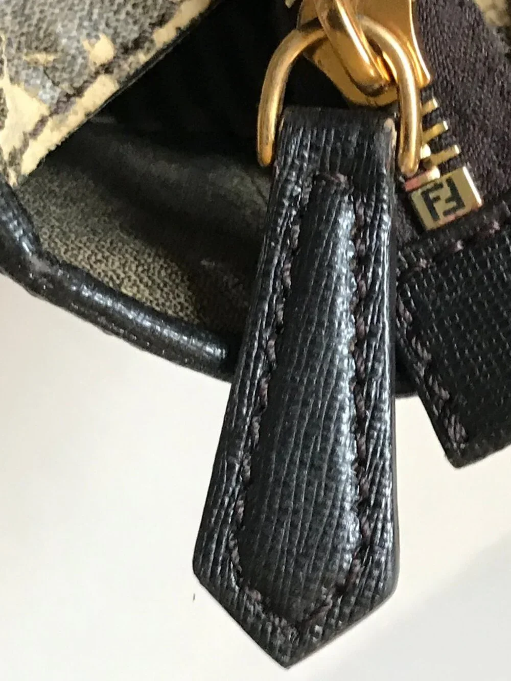 Auth FENDI Zucca Vtg Spalmati Shopping Tote Bag 8BH156 w COA